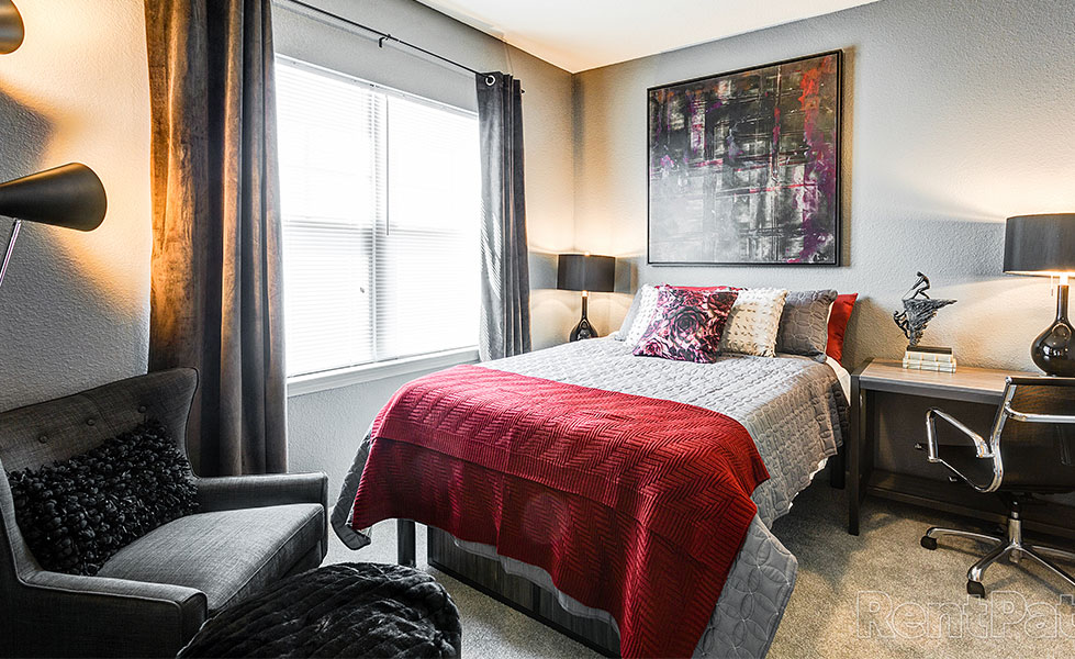 Furnished apartment bedroom