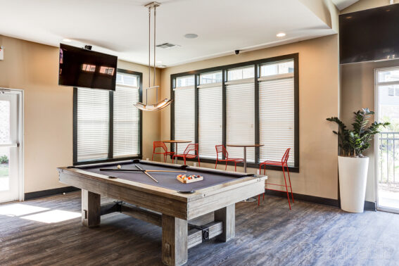 Resident lounge featuring a pool table