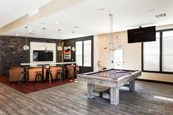 Resident lounge featuring a pool table